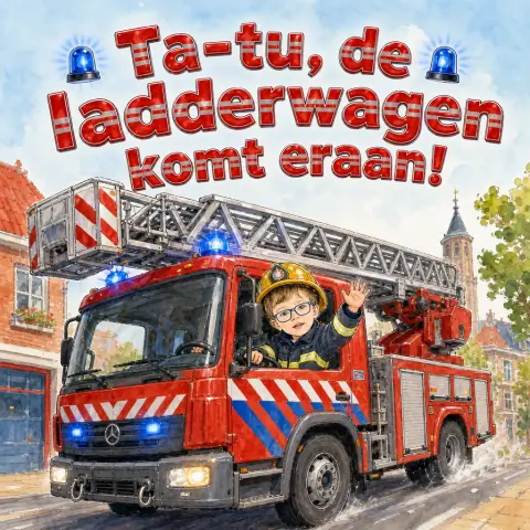 Voorbeeldkaft ‘Ta-tu, de ladderwagen komt eraan!’