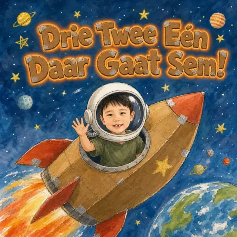 Voorbeeldkaft ‘Drie Twee Eén Daar Gaat Sem!’