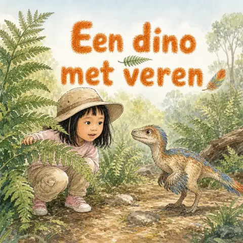 Voorbeeldkaft ‘Een dino met veren’